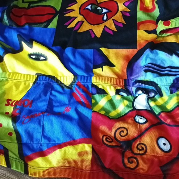 vintage Sugoi 90's signature cycling jersey gorpcore athletic streetwear Lg - Picture 13 of 13